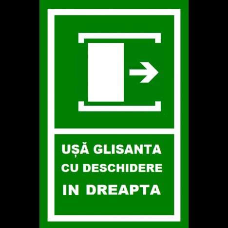 placuta pentru usa glisanta spre dreapta