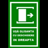 placuta pentru usa glisanta spre dreapta